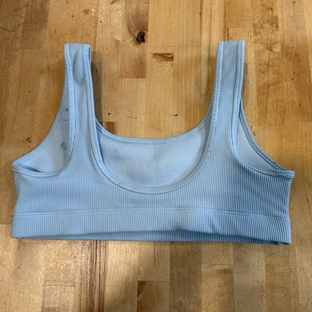 Nike Womens Light Support Lightly Lined Ribbed Soft Comfort Sports Bra Blue - Picture 2 of 7